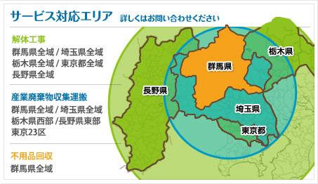 サービス対応エリアマップ